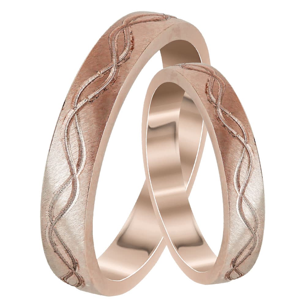 Women's Wedding Bands Gofas Rose Gold