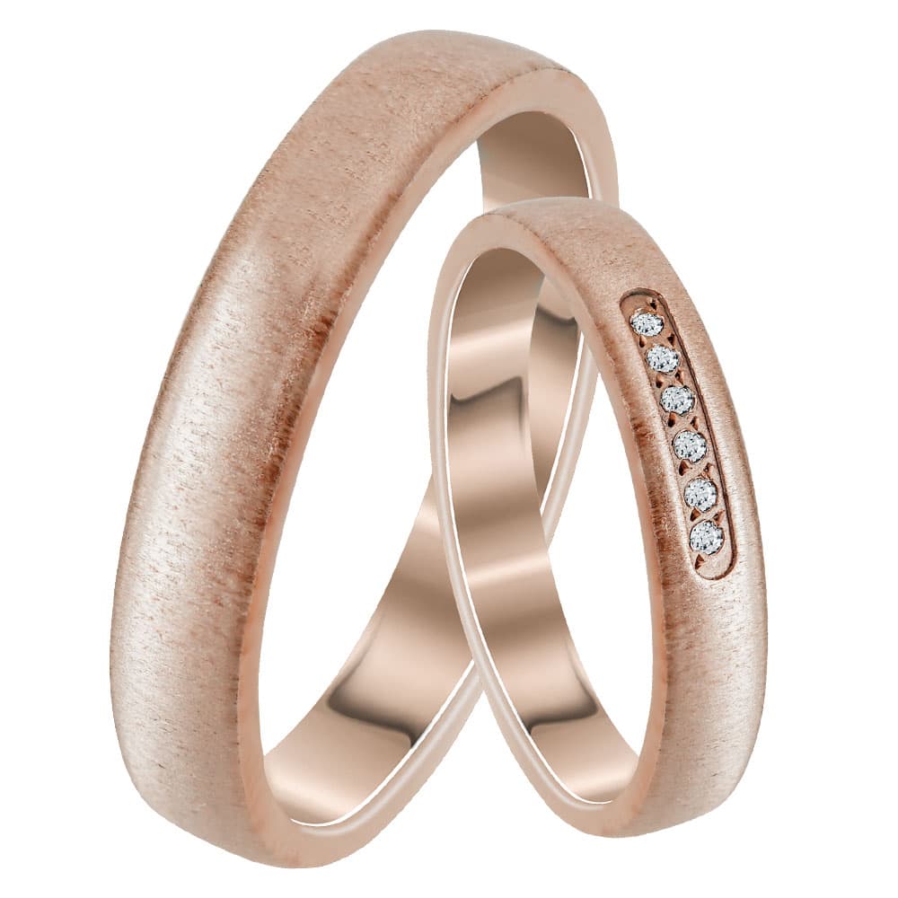 Women's Wedding Bands Gofas Rose Gold