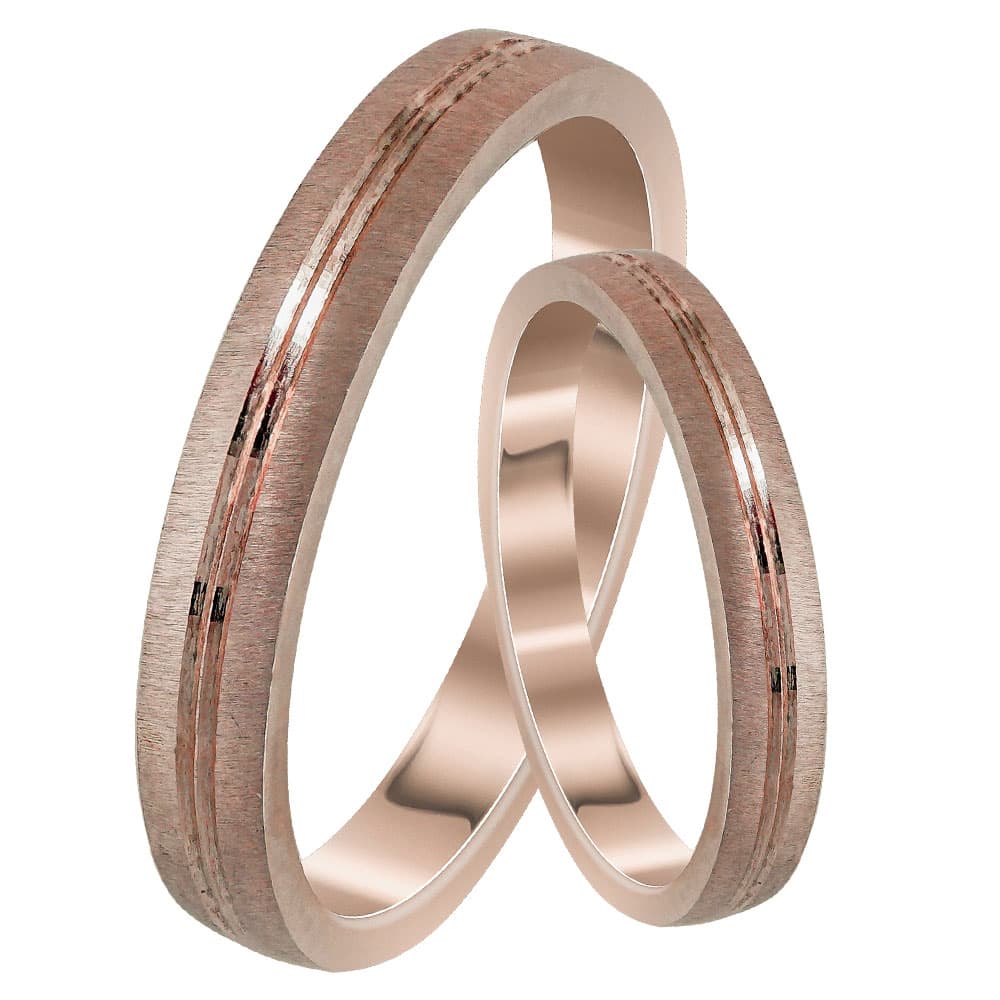 Women's Wedding Bands Gofas Rose Gold