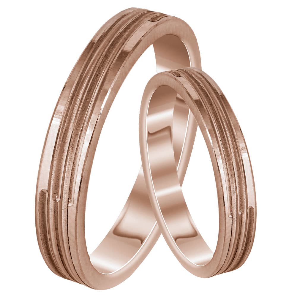 Women's Wedding Bands Gofas Rose Gold