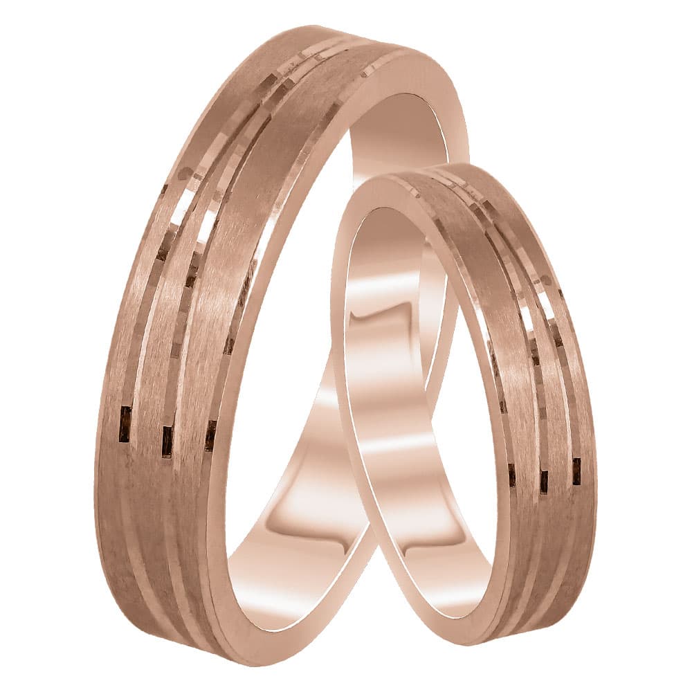 Women's Wedding Bands Gofas Rose Gold