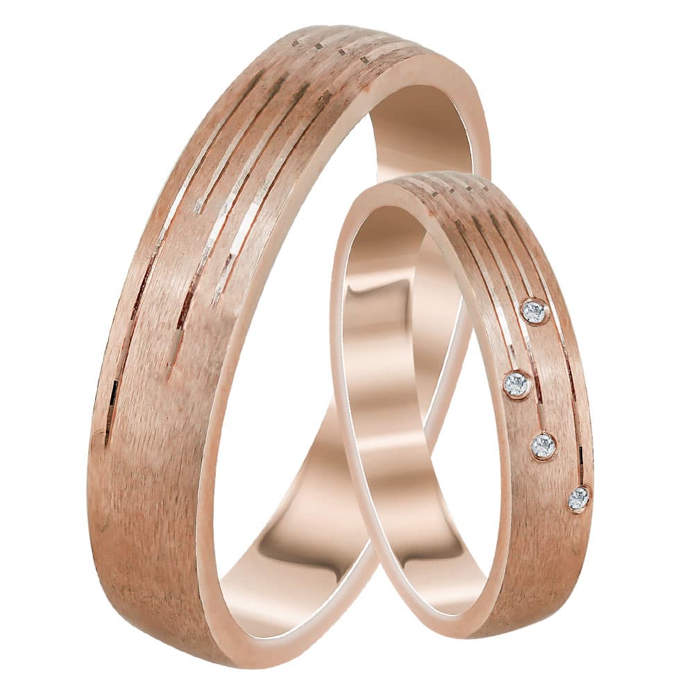 Women's Wedding Bands Gofas Rose Gold