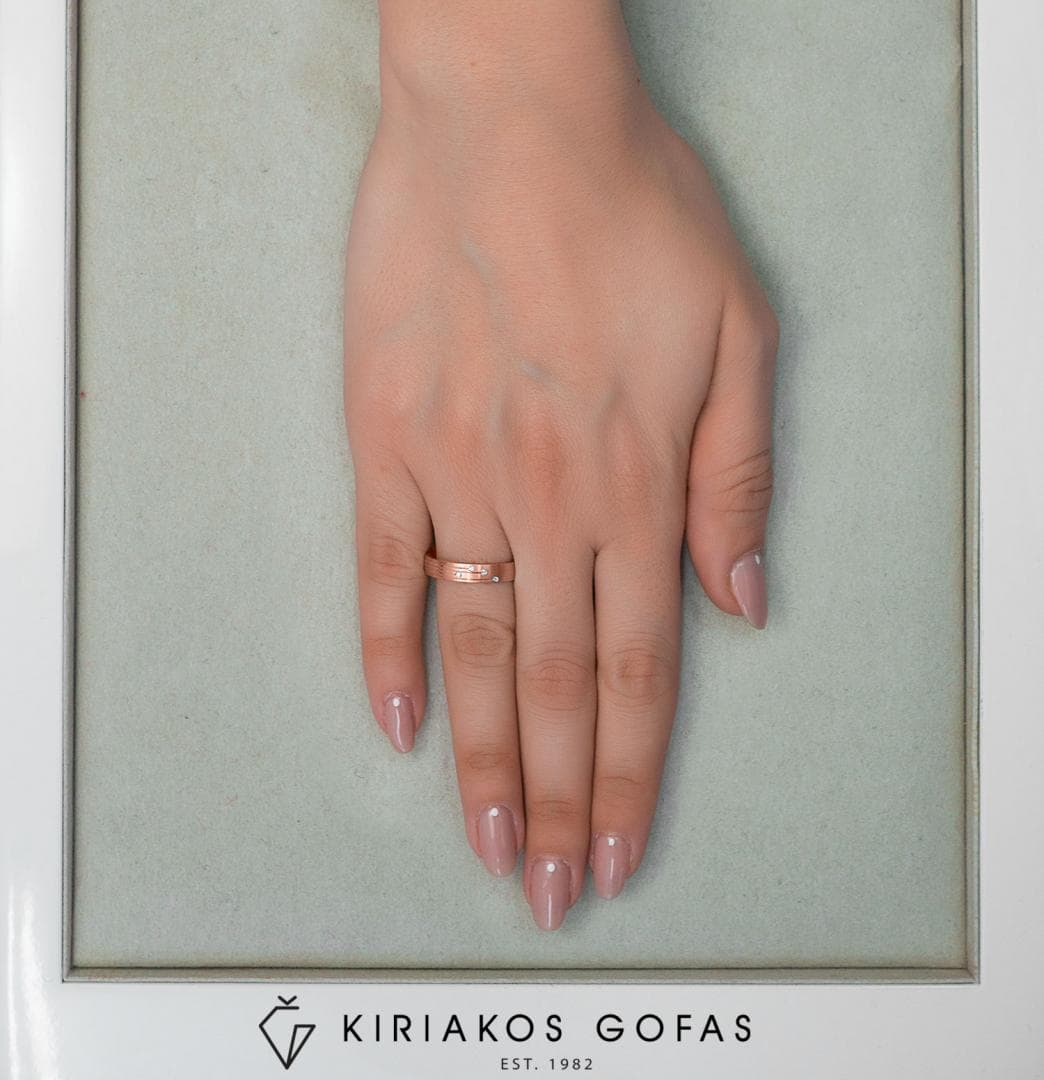 Women's Wedding Bands Gofas Rose Gold
