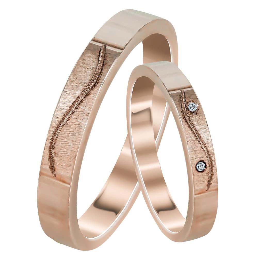Women's Wedding Bands Gofas Rose Gold