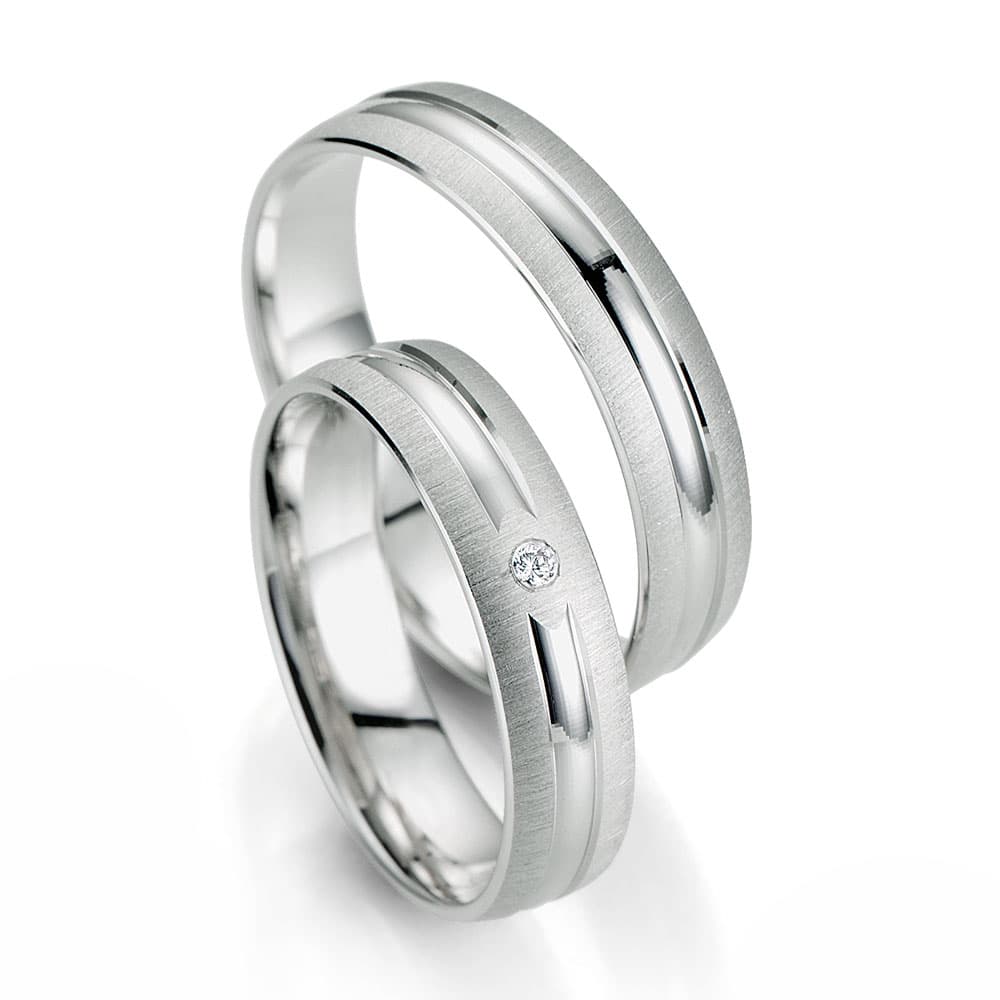 Λευκόχρυση Βέρα Γάμου Breuning με ή χωρίς Πέτρες WR334W diamonds k18