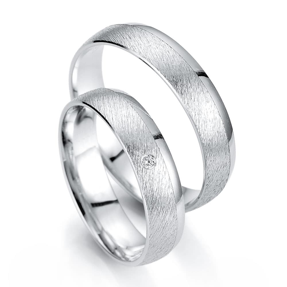 Λευκόχρυση Βέρα Γάμου Breuning με ή χωρίς Πέτρες WR335W diamonds k18