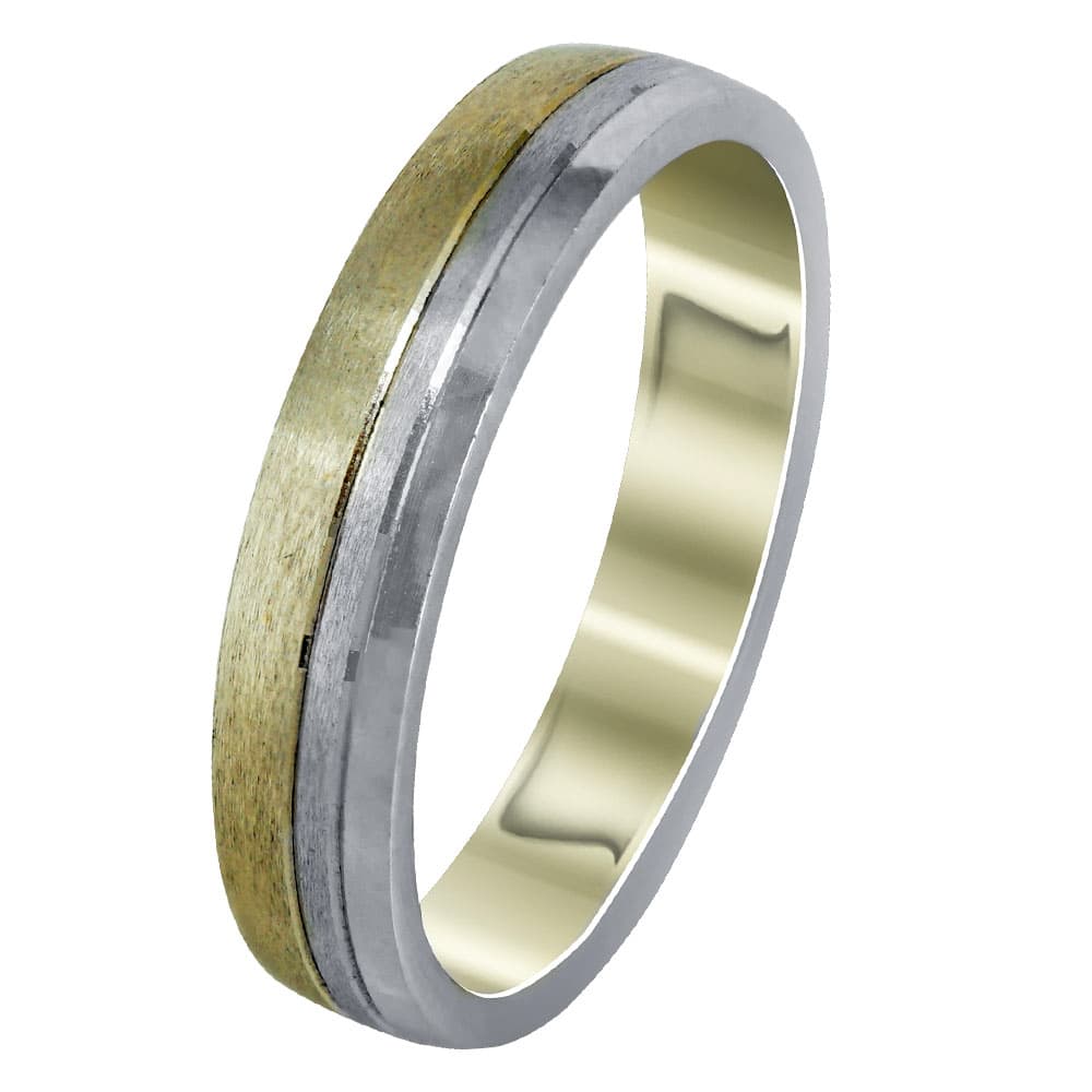 Δίχρωμη Χρυσή Βέρα Γάμου WR298