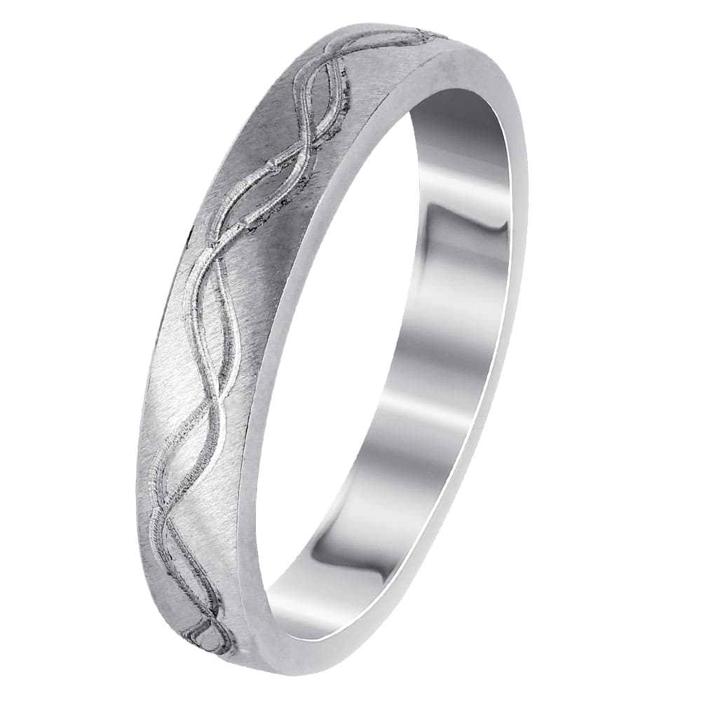 Λευκόχρυση Βέρα Γάμου WR293W