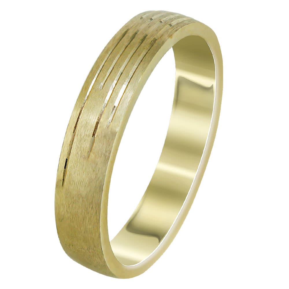 Κίτρινη Χρυσή Βέρα Γάμου WR300