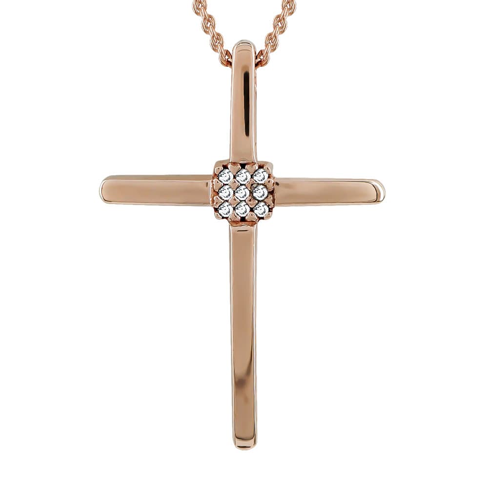 Girls' Baptism Crosses Gofas Rose Gold
