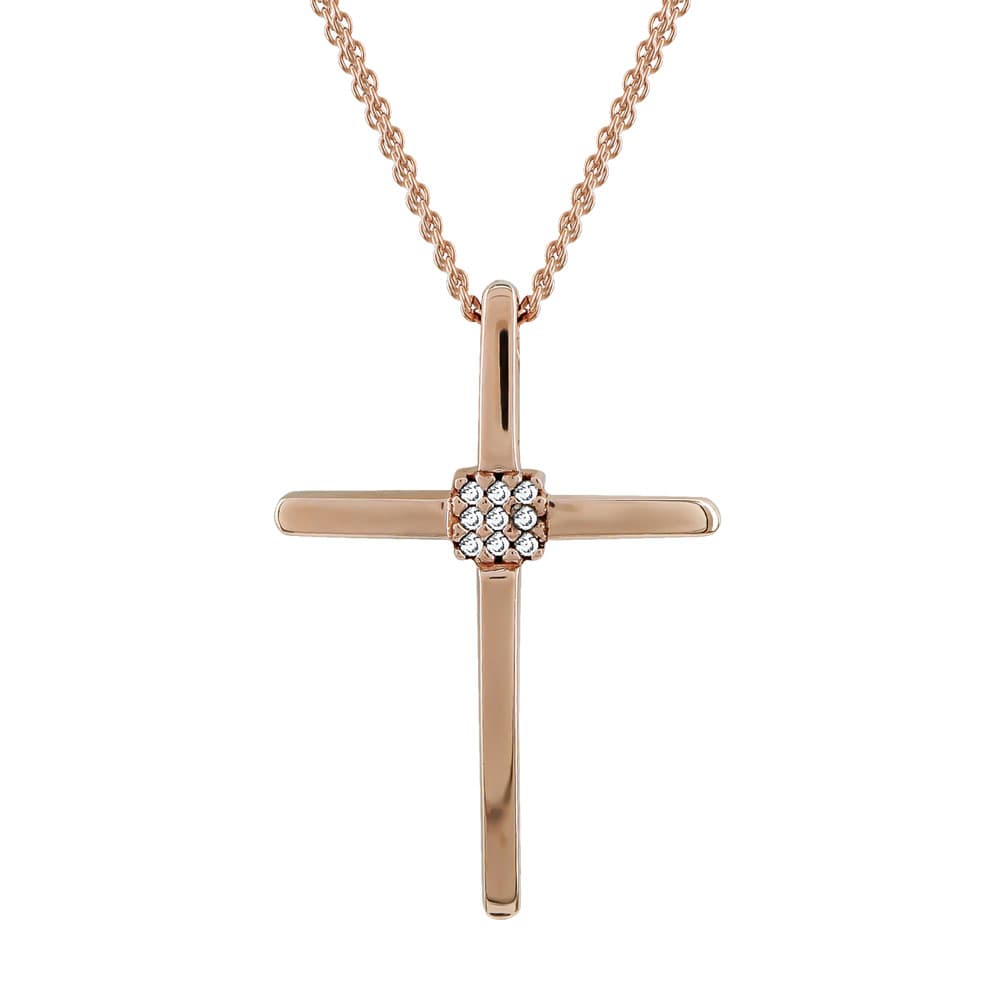 Girls' Baptism Crosses Gofas Rose Gold