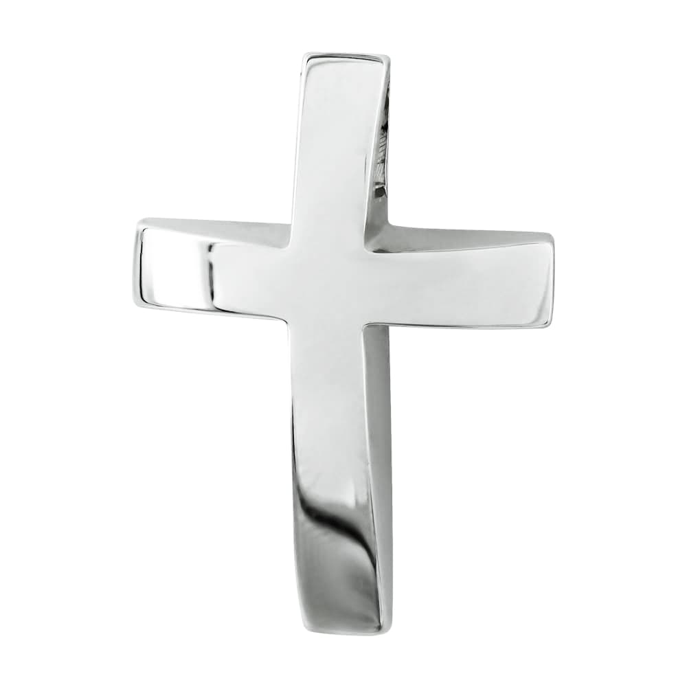 Σταυρός Βάπτισης Ανδρικός Σε Λευκόχρυσο 14 Καρατίων ST2628