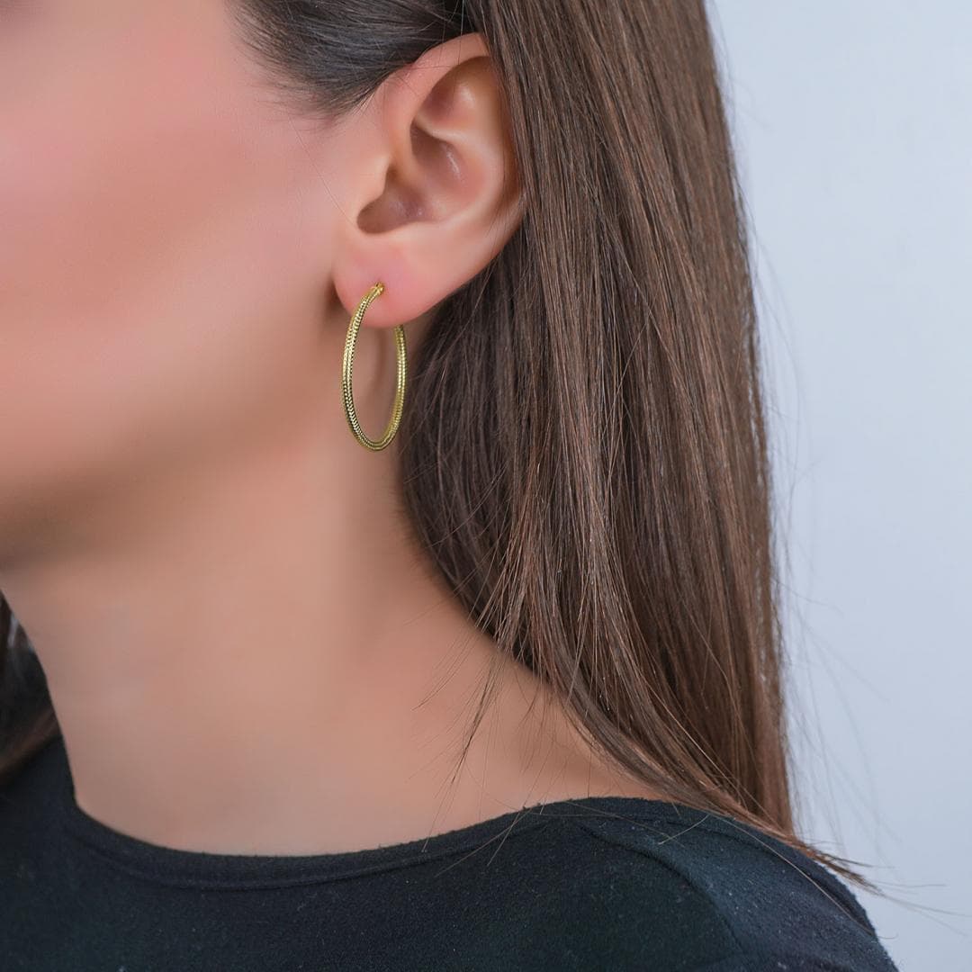 Women's Hoop Earrings Gofas Gold