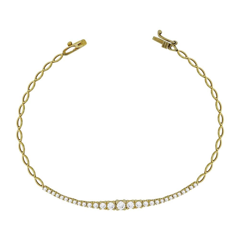 Βραχιόλι Με Πέτρες Από Κίτρινο Χρυσό Κ14 VR87555