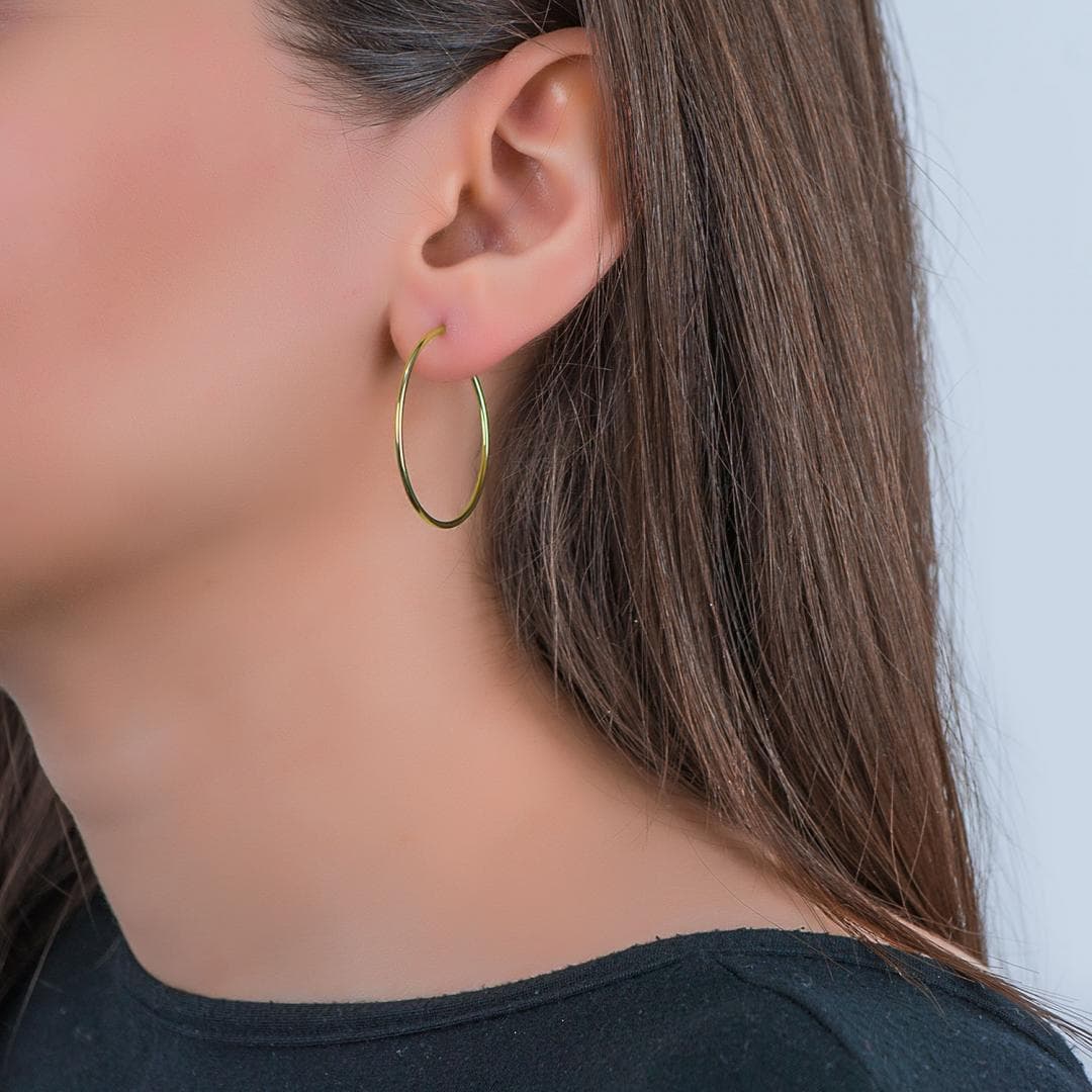 Women's Hoop Earrings Gofas Gold