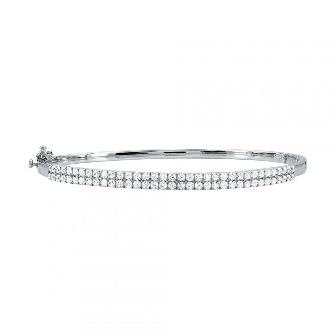 Βραχιόλι Βέργα από Λευκόχρυσο Κ14 VR738