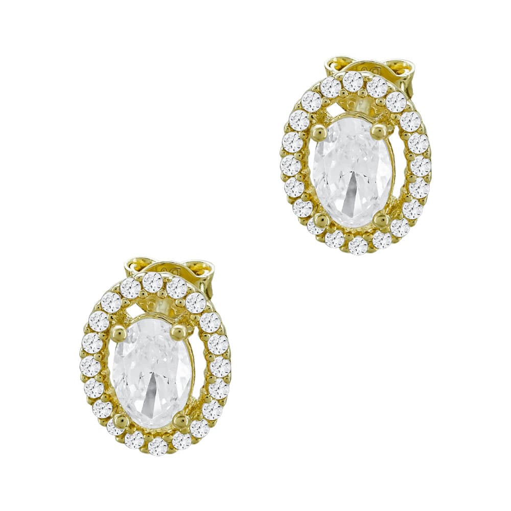 Σκουλαρίκια Με Πέτρες Από Κίτρινο Χρυσό Κ14 SK90965