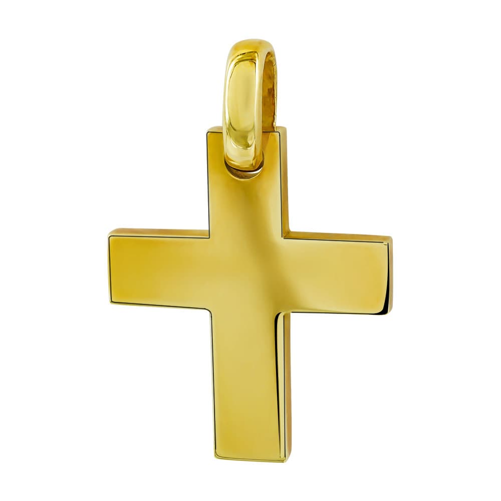 Σταυρός Βάπτισης Aνδρικός Σε Κίτρινο Χρυσό 18 Καρατίων ST2647