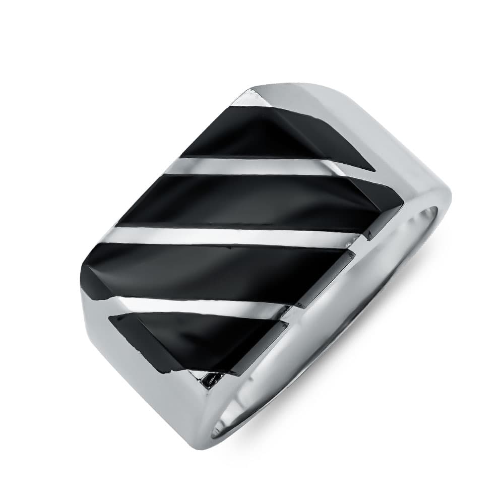 Ανδρικό Δαχτυλίδι από Λευκό Xρυσό K14 ADX119