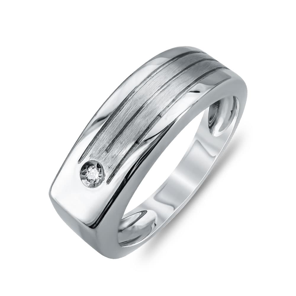 Ανδρικό Δαχτυλίδι από Λευκό Χρυσό K14 ADX111
