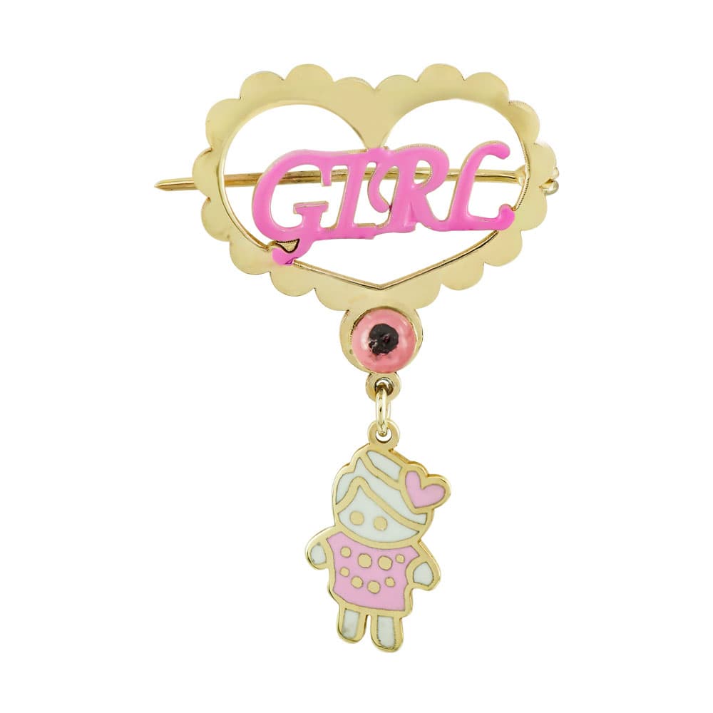 Παραμάνα Για Νεογέννητο Από Κίτρινο Χρυσό 9 Καρατίων PR522