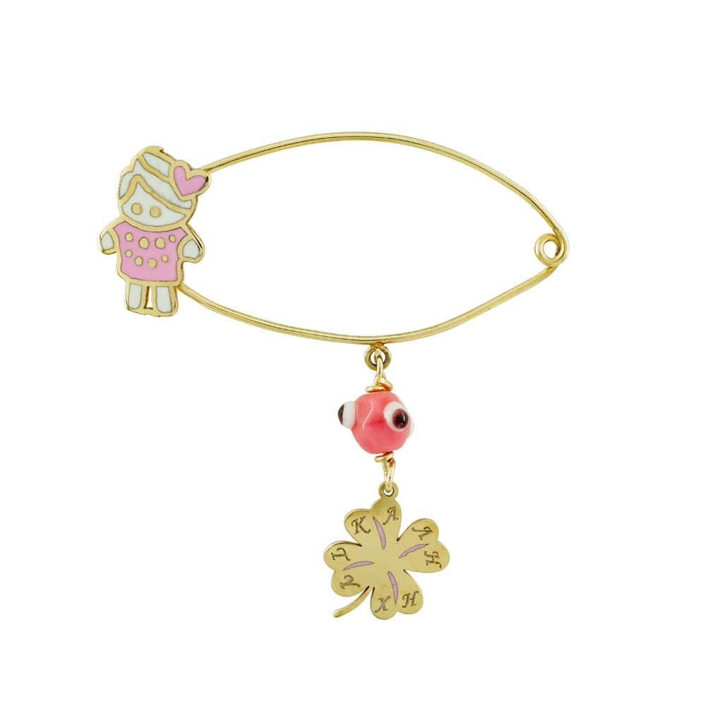 Παραμάνα Για Νεογέννητο Από Κίτρινο Χρυσό 9 Καρατίων PR530