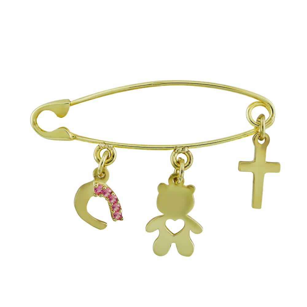 Παραμάνα Για Νεογέννητο Από Κίτρινο Χρυσό 9 Καρατίων PR87342