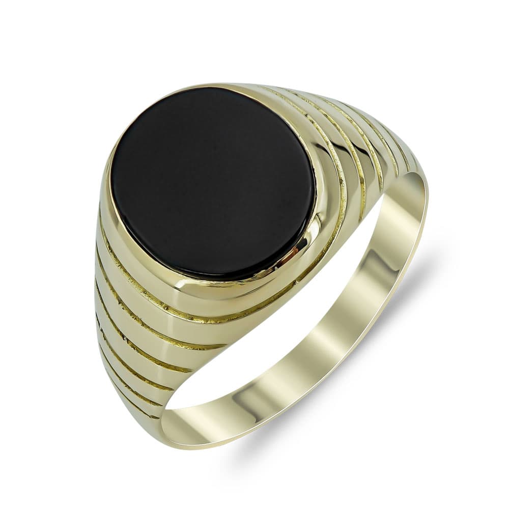 Ανδρικό Δαχτυλίδι από Κίτρινο Χρυσό K14 ADX146