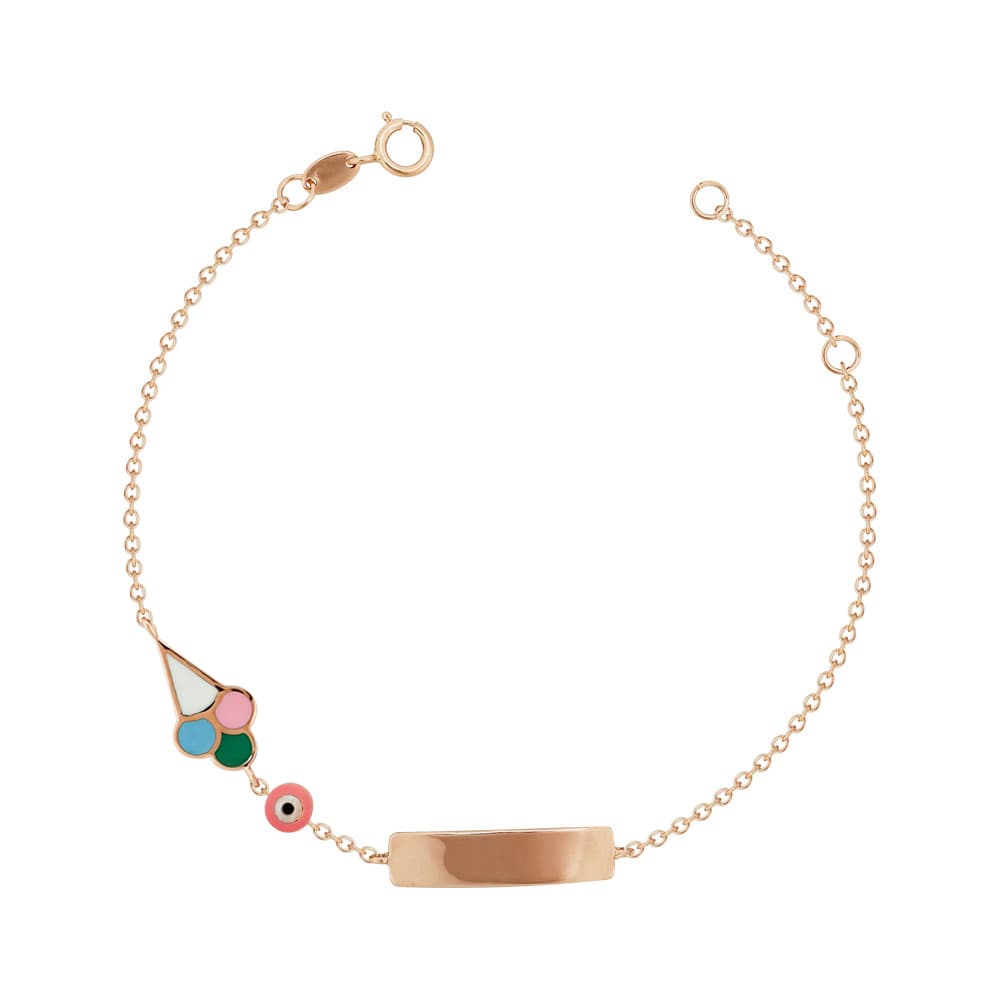 Παιδική Ταυτότητα Aπό Ροζ Χρυσό Κ9 TVR414