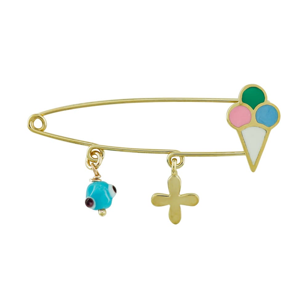 Παραμάνα Για Νεογέννητο Από Κίτρινο Χρυσό 9 Καρατίων PR542