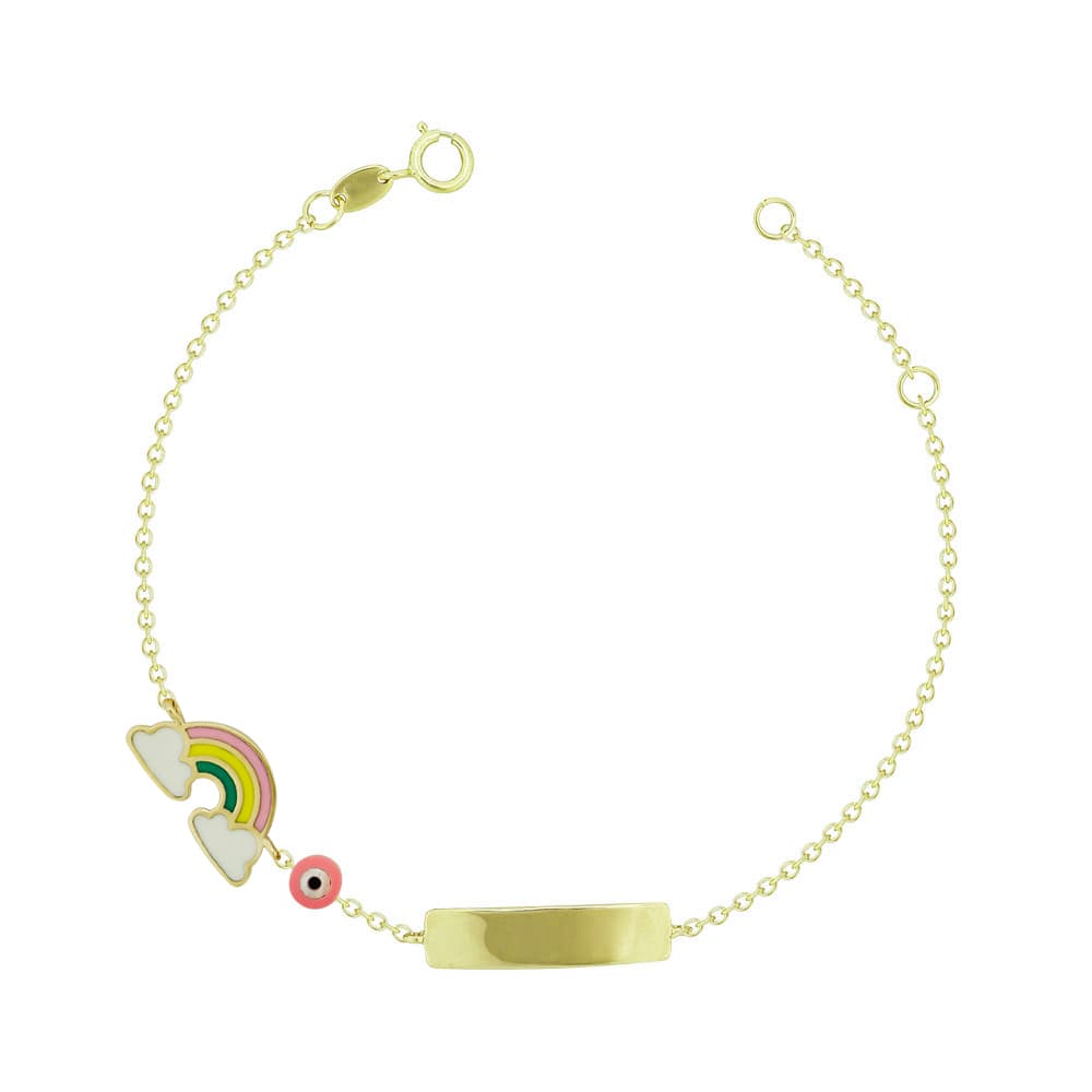 Παιδική Ταυτότητα Aπό Κίτρινο Χρυσό Κ9 TVR418