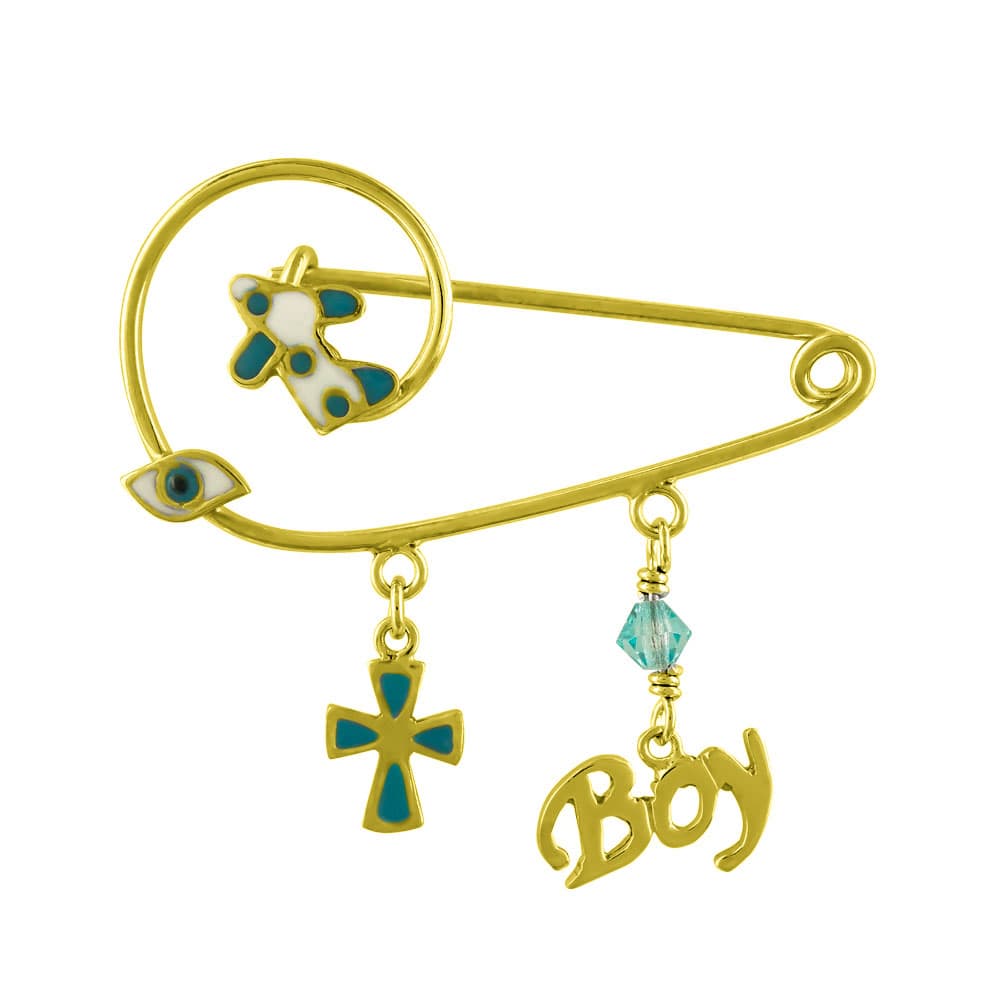 Ασημένια Επιχρυσωμένη Παραμάνα Για Νεογέννητο PR570