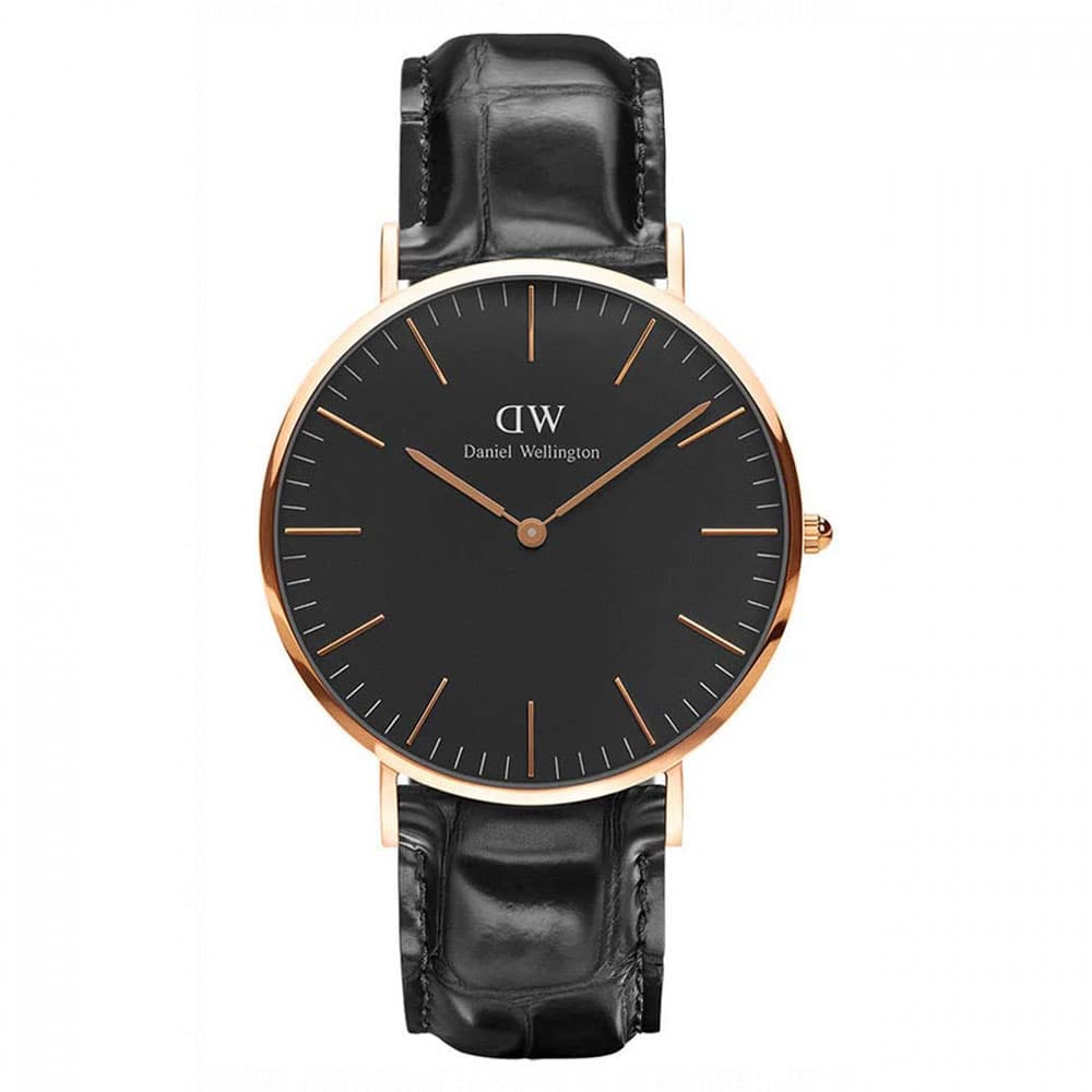 DANIEL WELLINGTON Classic Black Petite Sheffield Rose Gold 40mm DW00100129