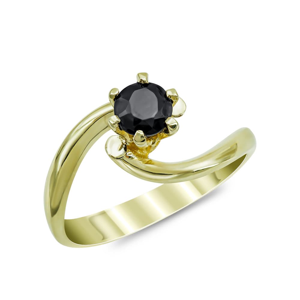 Moνόπετρο Δαχτυλίδι από Κίτρινο Χρυσό Κ14 DX877