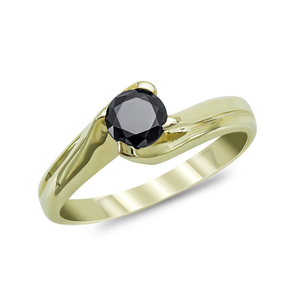 Moνόπετρο Δαχτυλίδι από Κίτρινο Χρυσό Κ14 DX876