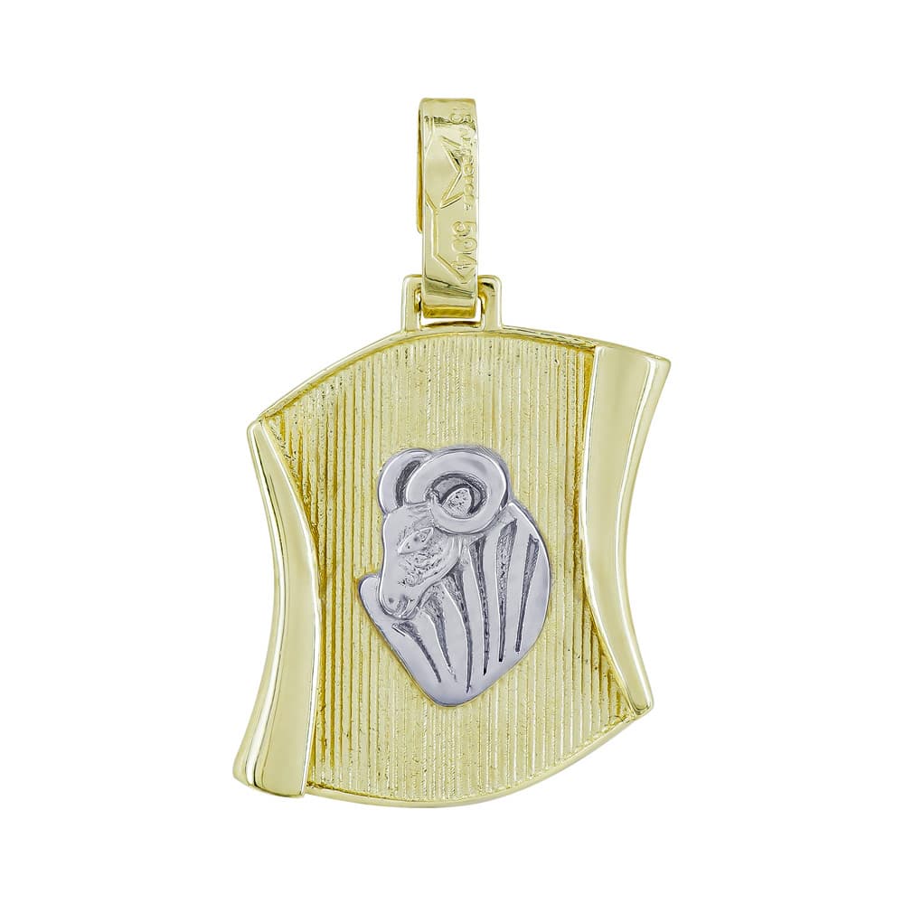 Ζώδιο Κριός σε Πάπυρο από Δίχρωμο Χρυσό Κ14 ZD240