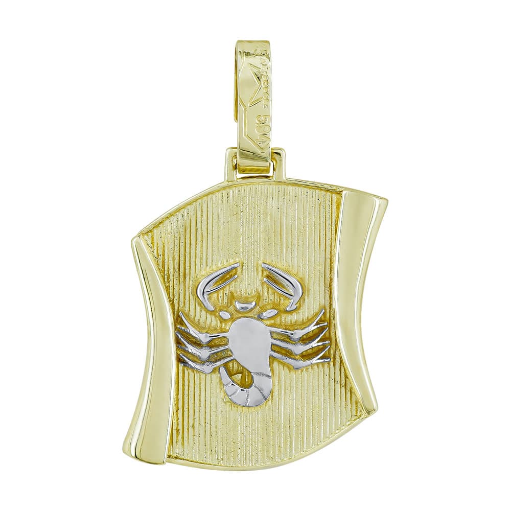 Ζώδιο Σκορπιός σε Πάπυρο από Δίχρωμο Χρυσό Κ14 ZD241