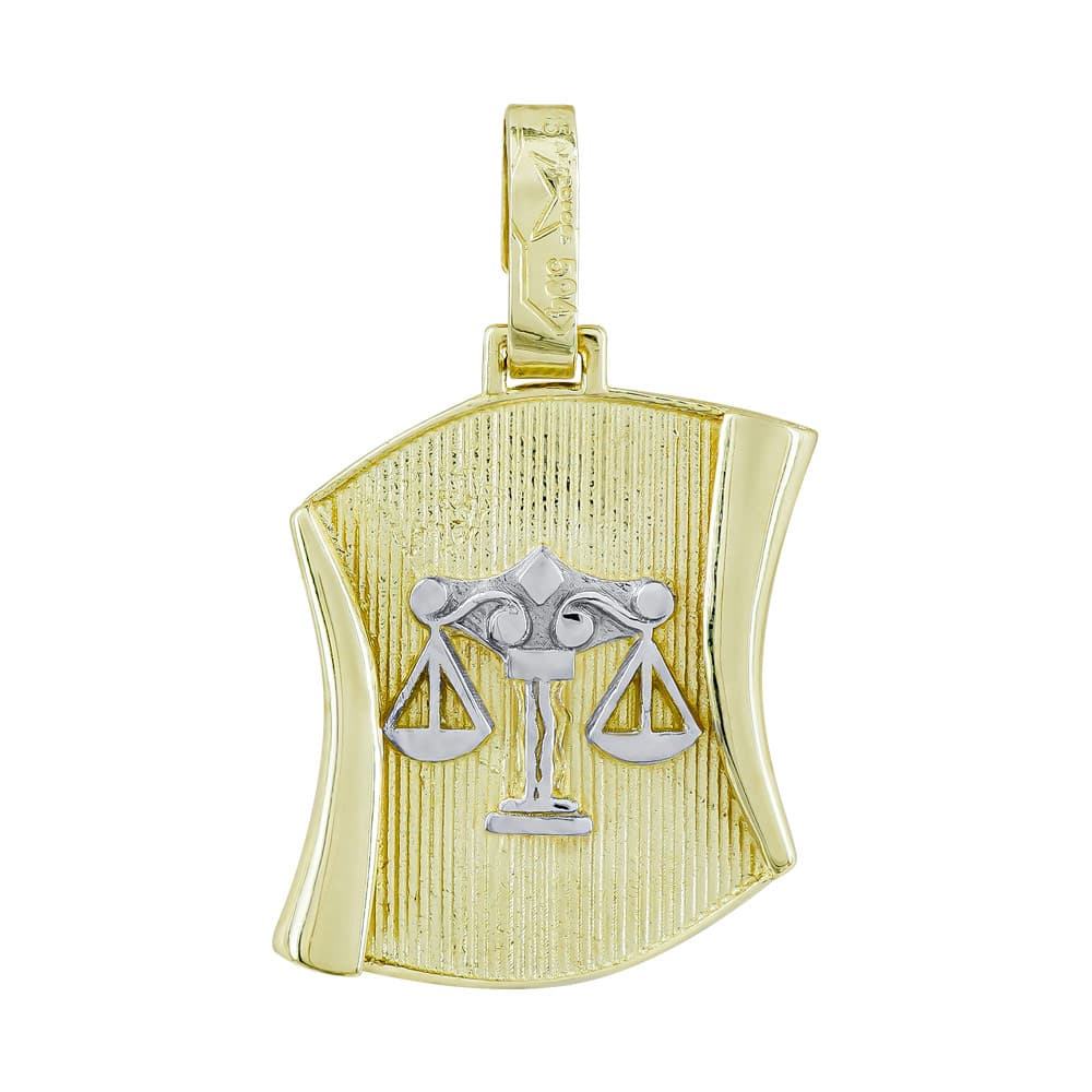 Ζώδιο Ζυγός σε Πάπυρο από Δίχρωμο Χρυσό Κ14 ZD237