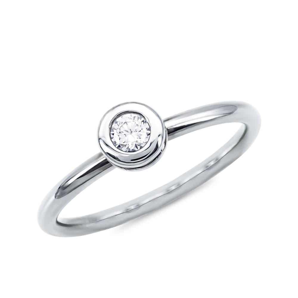 Μονόπετρο Δαχτυλίδι Breuning Με Διαμάντι Brilliant από Λευκό Χρυσό K18 DDX4781W