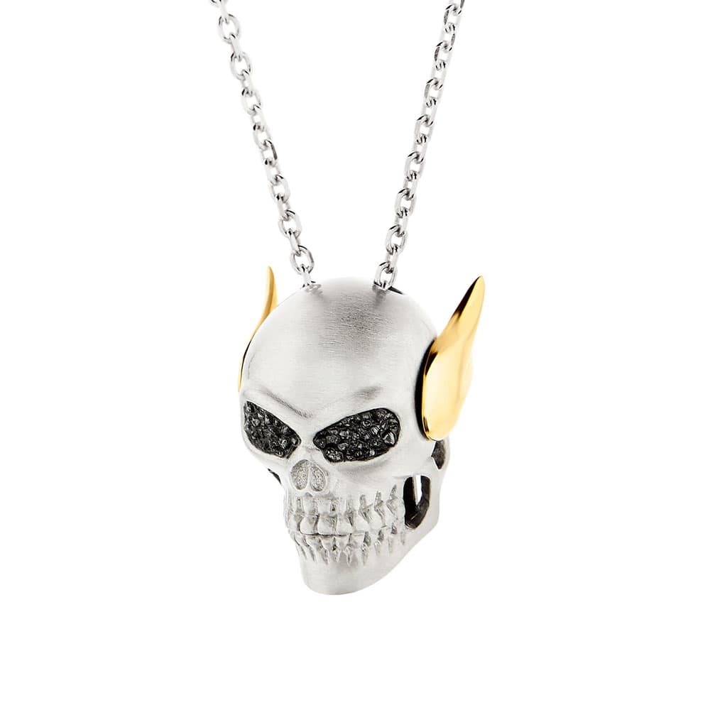 HONOR Κολιέ από Ασήμι Angel Skull With Diamonds SDS3SB