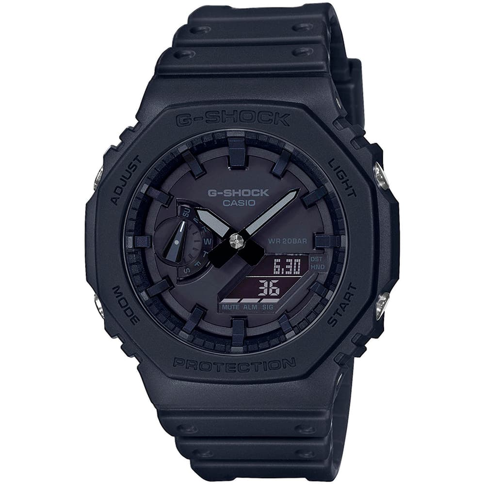 CASIO G-Shock Carbon Black Rubber Strap GA-2100-1A1ER