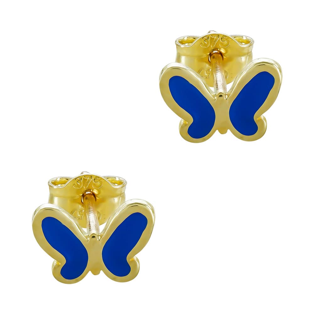 Παιδικά Σκουλαρίκια Πεταλούδα Από Κίτρινο Χρυσό Κ9 PSK113052
