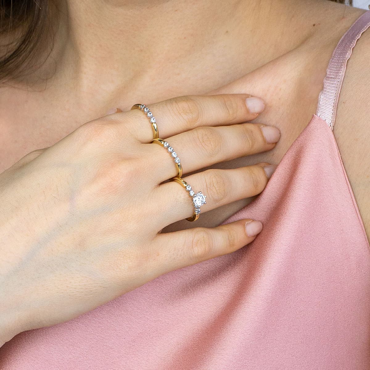 Women's Engagement Rings Gofas Gold