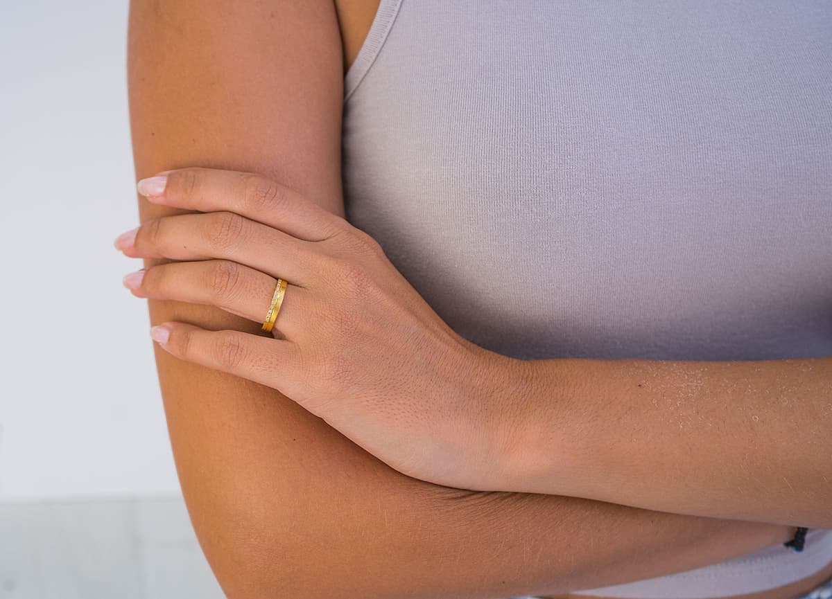 Women's Wedding Bands Gofas Gold