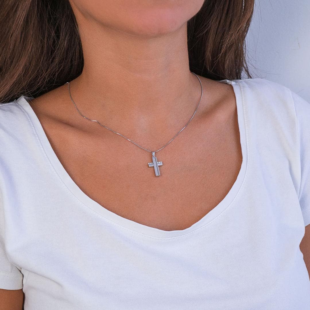 Girls' Baptism Crosses Gofas Silver