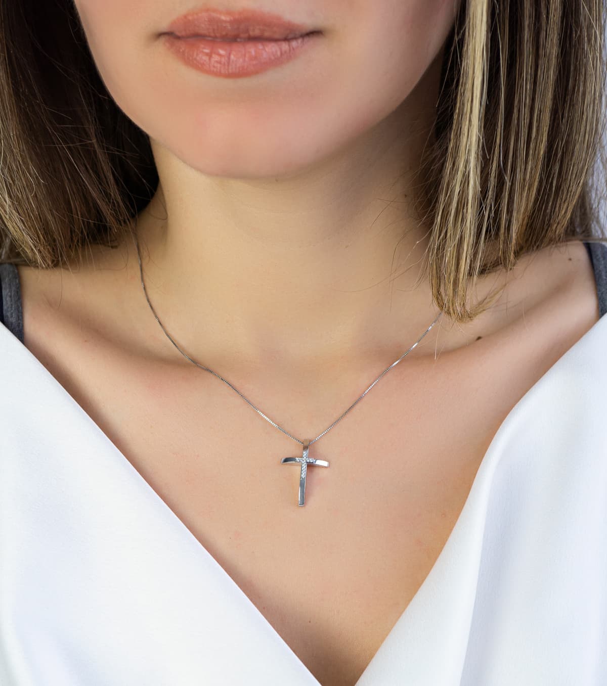 Girls' Baptism Crosses Gofas Silver