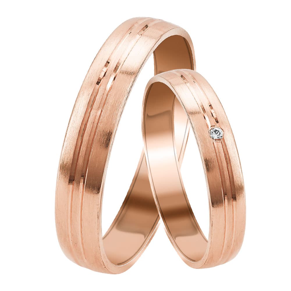 Women's Wedding Bands Gofas Rose Gold