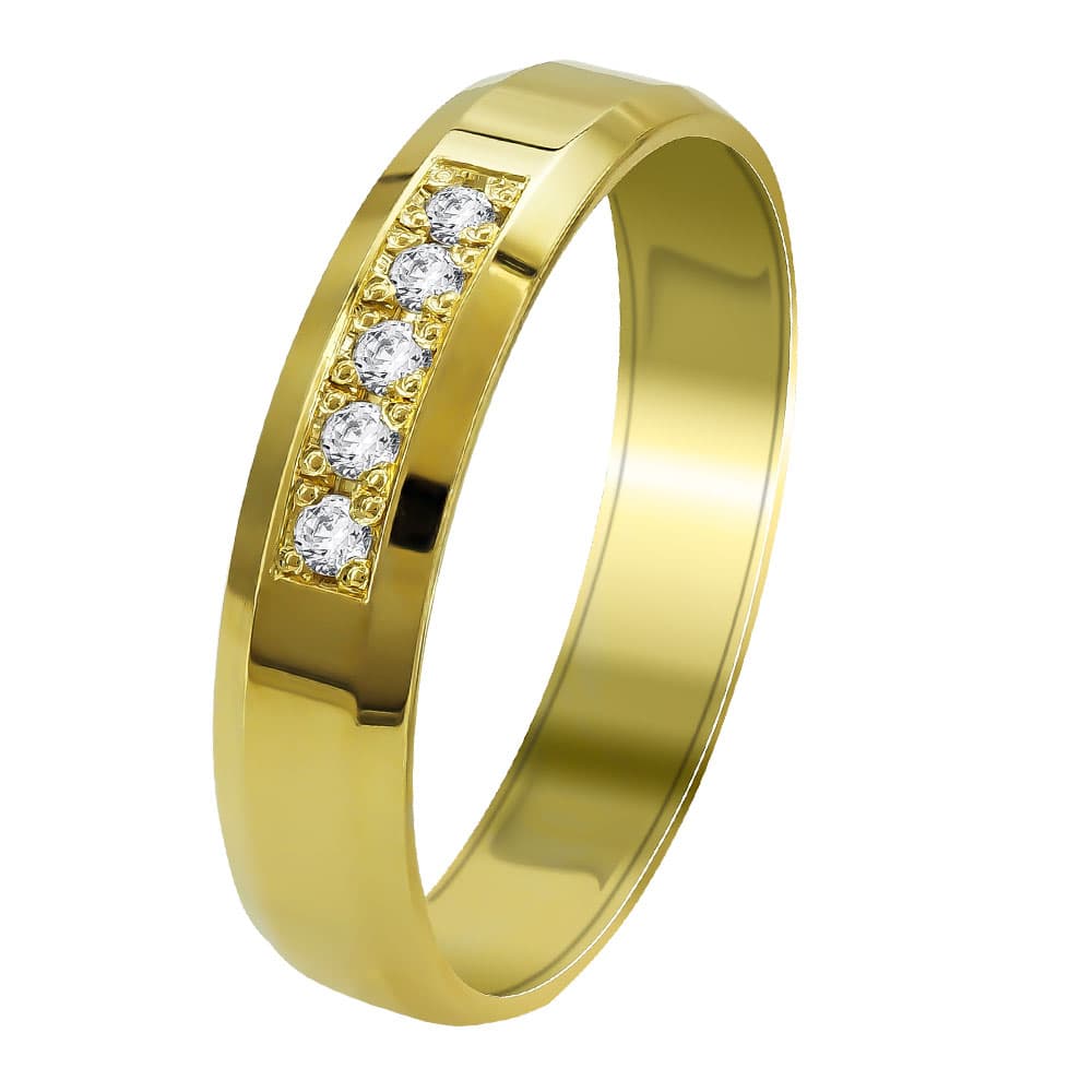 Κίτρινη Χρυσή Βέρα Γάμου WR342