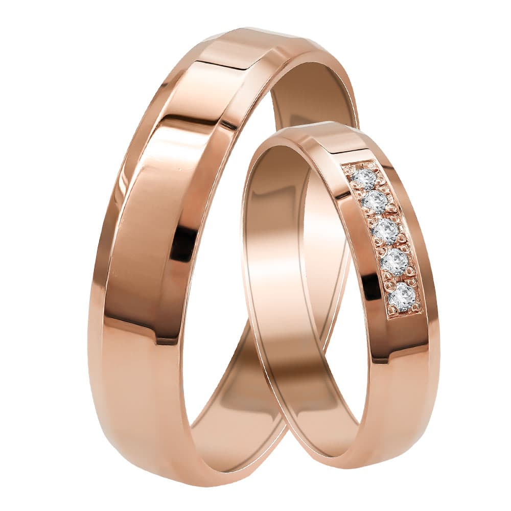 Women's Wedding Bands Gofas Rose Gold