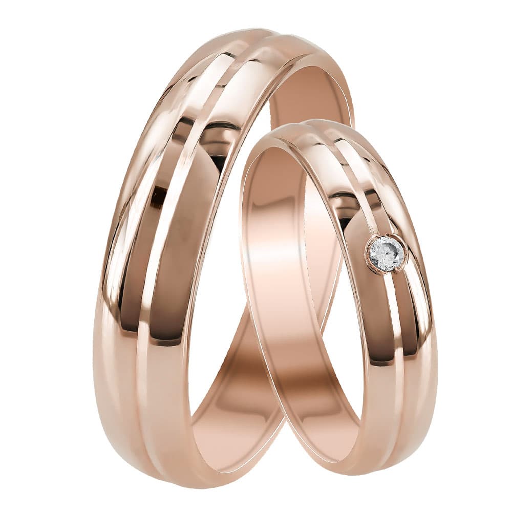 Women's Wedding Bands Gofas Rose Gold